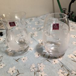 Pure Crystal Vases Made In Poland 🇵🇱 Both $35