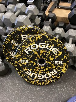Rogue 35 lb Fleck Bumper Plates Pair