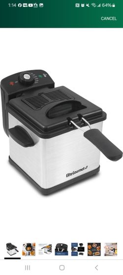 1.6 Qt. Electric Immersion Deep Fryer with Lid (Compared $40)