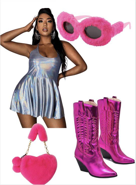 pink metallic Andy boots