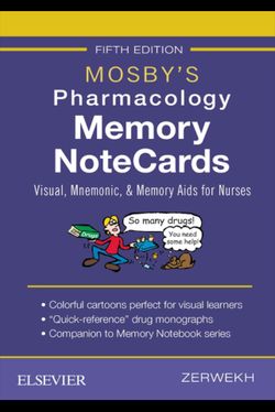 Mosby Pharmacology Memory Note Cards
