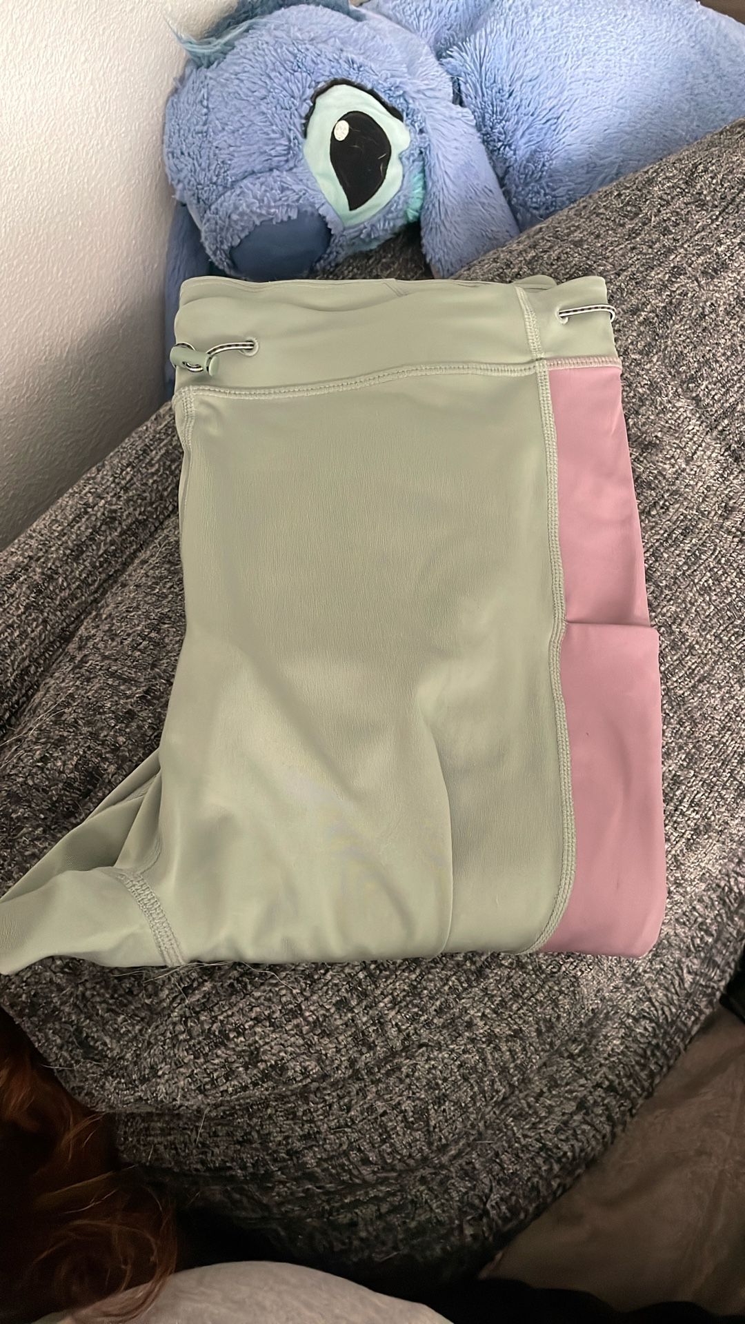 Green And Purple Fabletics Leggings Size XL
