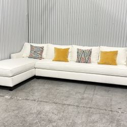 Gorgeous white Sectional Chaise Sofa Couch L Shaped