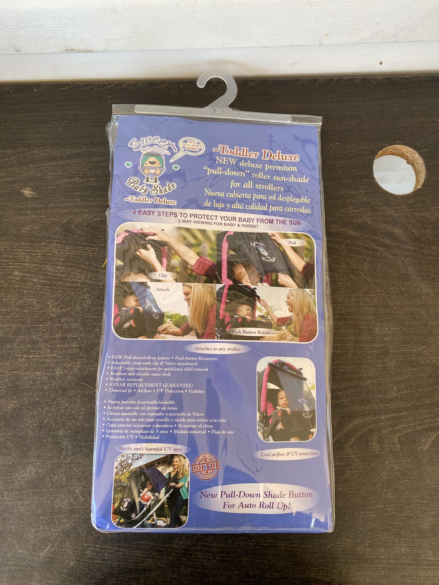 Sweet Baby Brands Toddler Deluxe Pull Down Roller Shade New