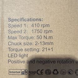 Weilder cordless drill