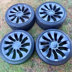 Tesla Model Y Performance 21” UberTurbine OEM Wheels Rims 🛞 Pressure Sensors included 🔥and Balanced ⚖️