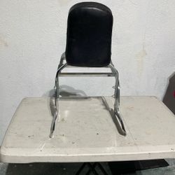  chrome motorcycle sissy bar with a luggage rack and backrest pad, 