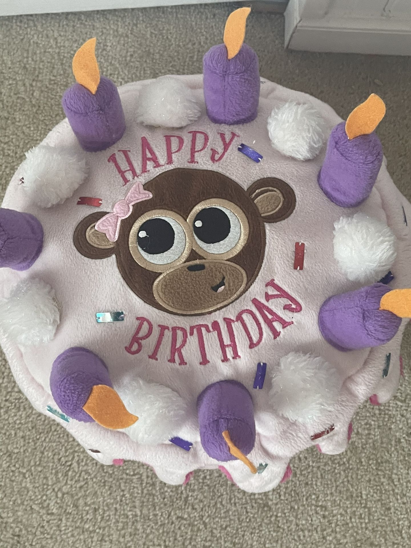 Plush Justice Monkey Birthday Cake