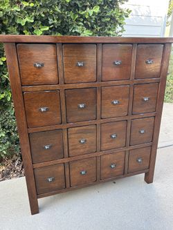 Pottery Barn Solid Wood 16-Drawer Apothecary Cabinet/Cupboard/Chest