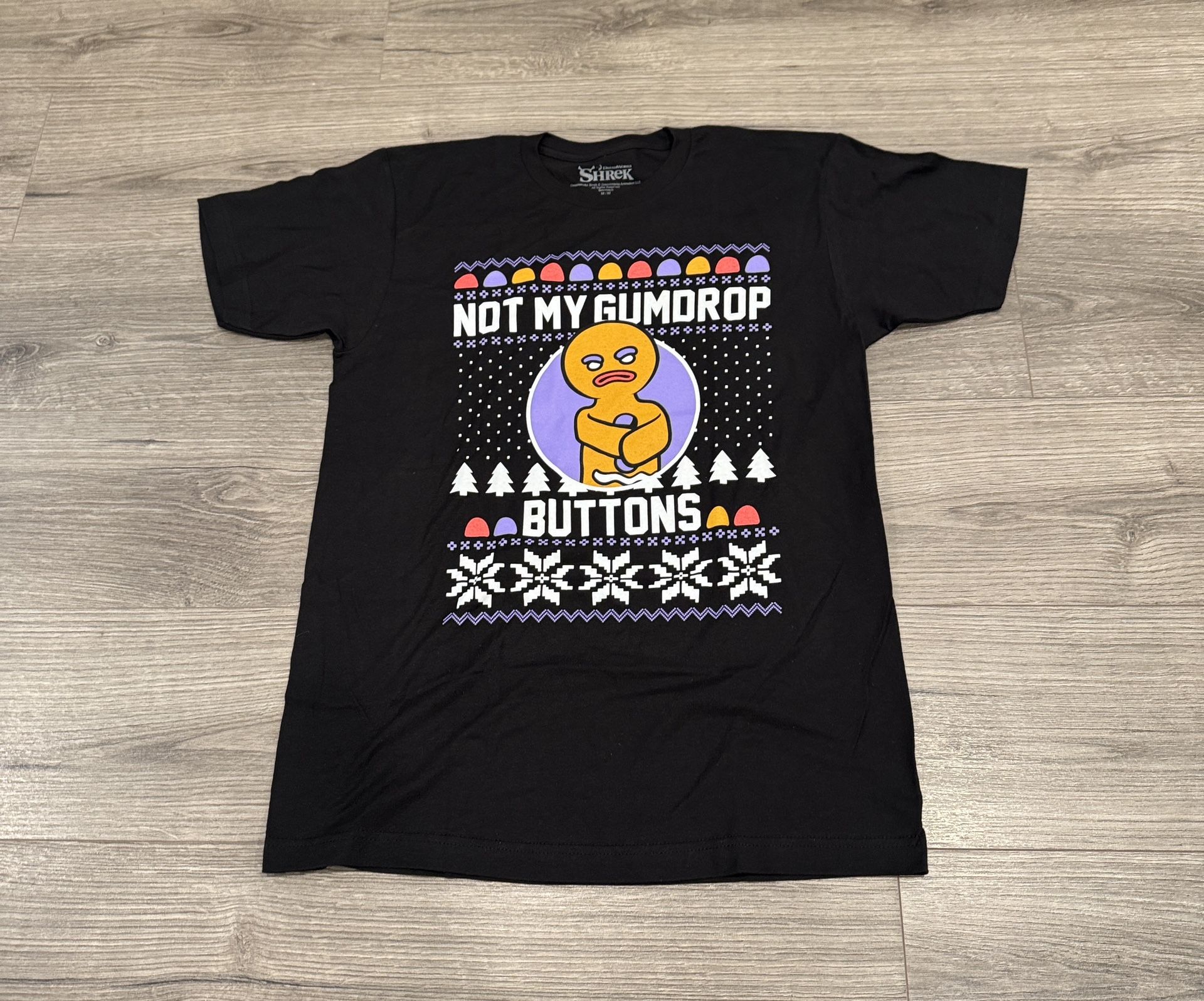 Shrek Gingy “Not My Gumdrop Buttons” Men’s Tee Size Medium