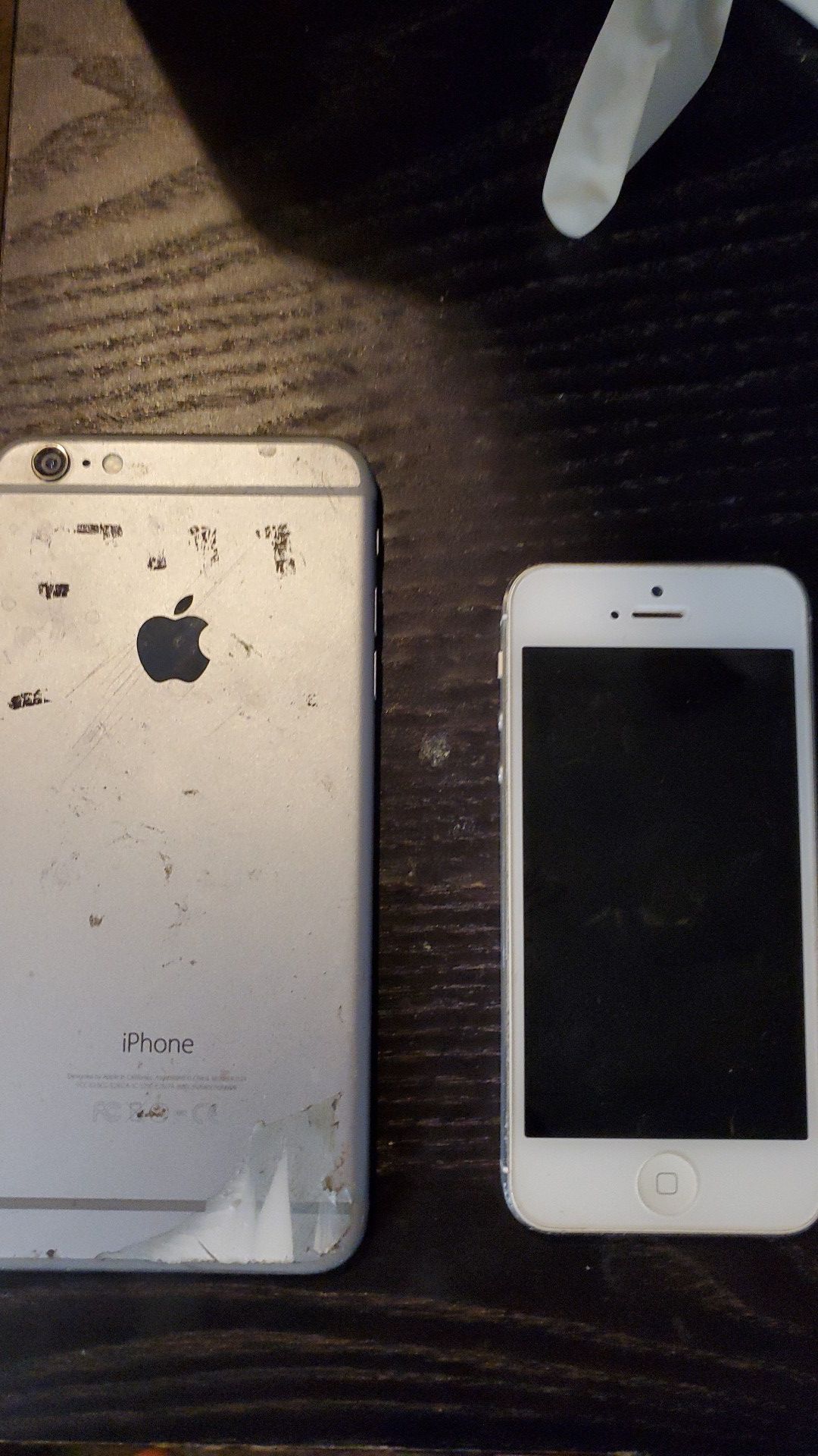 iPhone 5 and 6+ both damaged