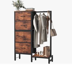 Tall Dresser with Hanging Rack