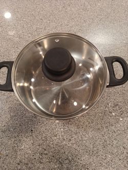 IKEA Stainless Steel Pot with Glass Lid