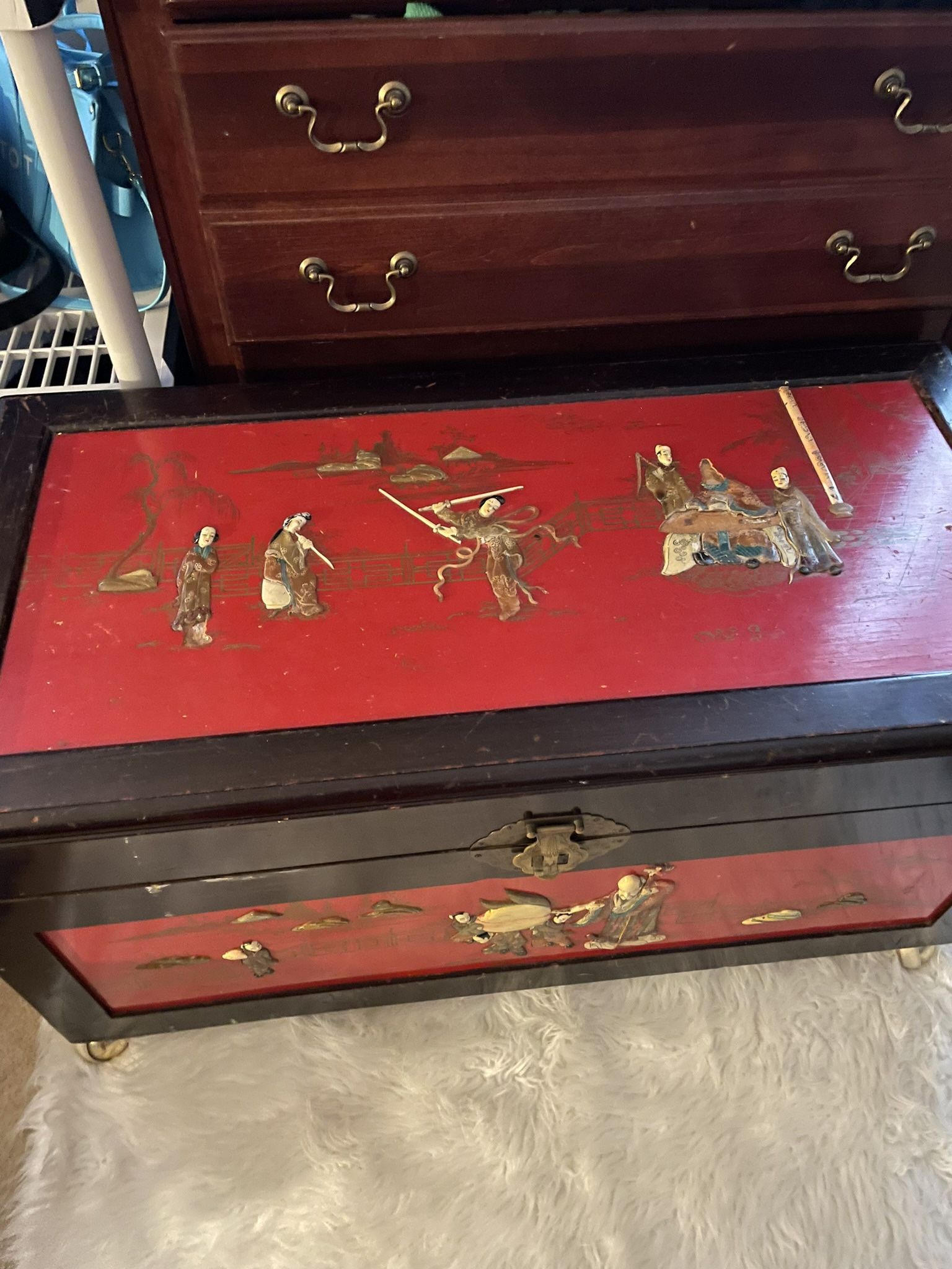 Red Oriental Chest