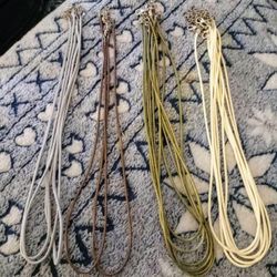 Lobster Clasp String Cord Leather Adjustable Braided Rope Necklaces