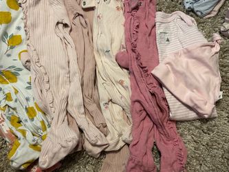 Bundle 35 pieces baby girls clothes onesies USED