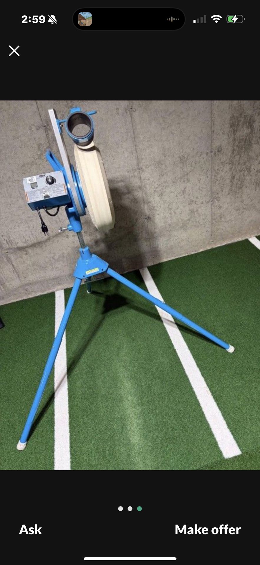 Jugs pitching machine perfect for little league or travel ball