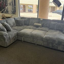 Corduroy Sleeper Sectional With Storage Chaise 3 In 1 Sofa 