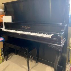 Rare Antique Gerhard Heinzman Cabinet Grand Piano 125+ Years Old