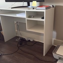 At-Home Office Desk With Cubbies