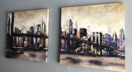 New York bridge wall art canvas