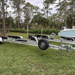 New Traiier Mania 11K GVWR Tandem Boat Trailer, Ready To Go.  