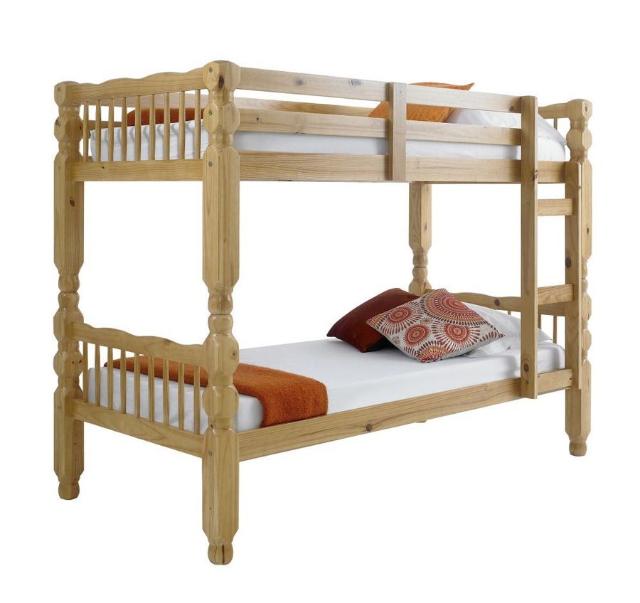 Solid Wood Brazilian Pine Bunk Bed Twin