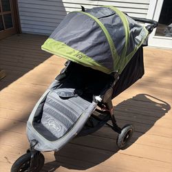 Baby Jogger City Mini GT Stroller + Accessories (Green/Gray)