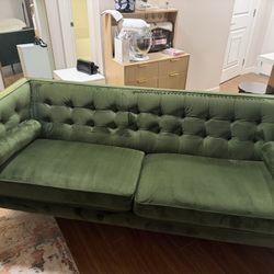 Green Velvet Couch