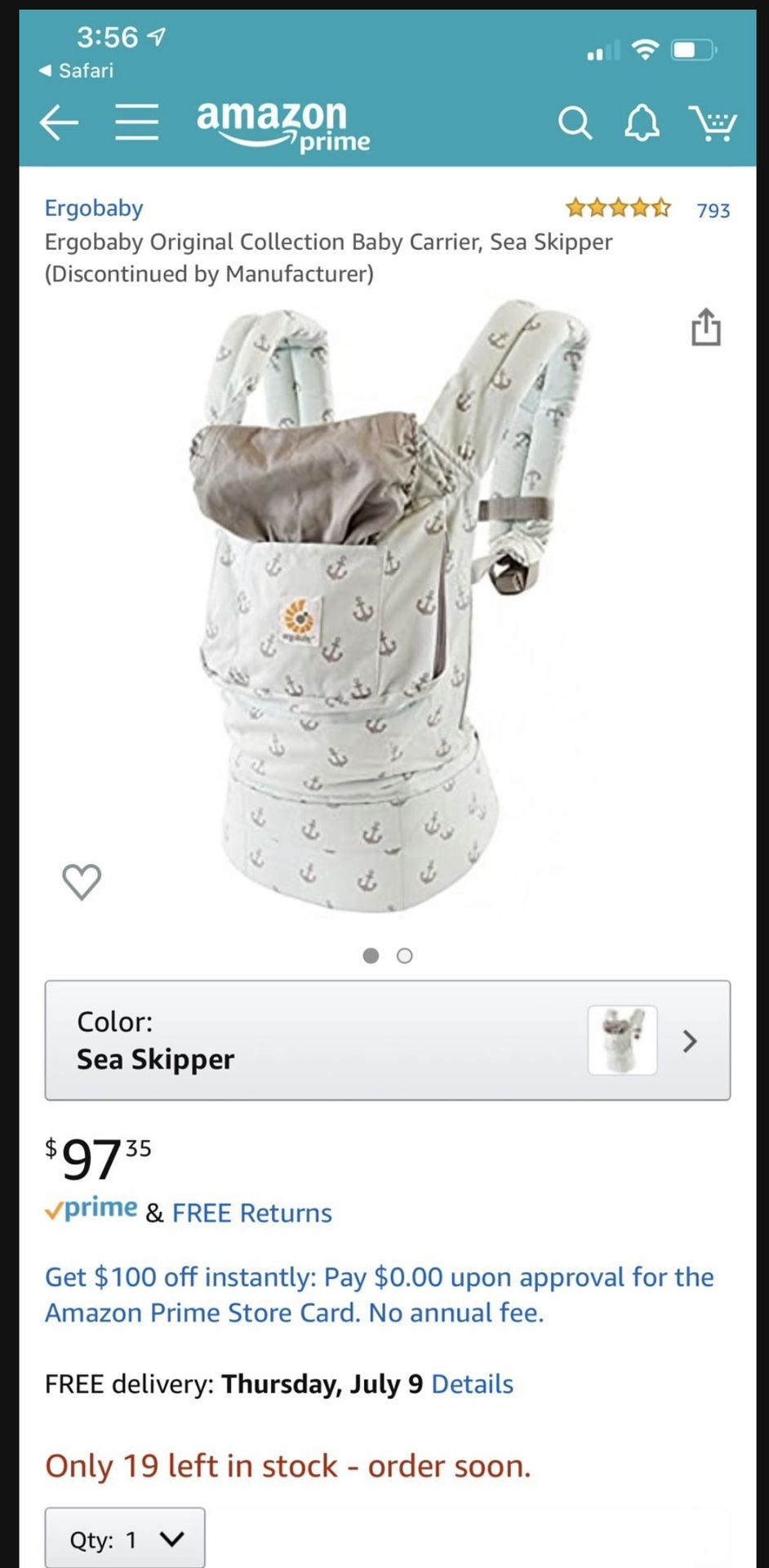Ergo baby Original Collection Baby Carrier Sea Skipper