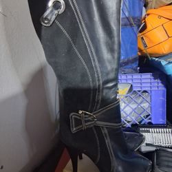 2 Pairs Knee High Boots Size 8-9