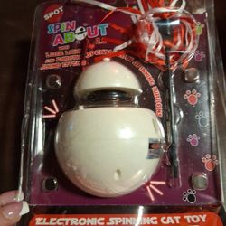 Spin About Brand New Electronic Spinning Cat Toy With Lazer Light & Sounds Sealed 