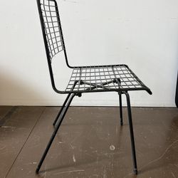 Set Of Four Vintage Wire Dining Chairs By John Keal