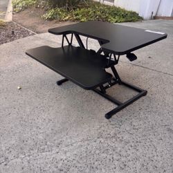 Weekend Special!! Only $35 New Adjustable Standing Desk Converter Desk Riser with Laptop Keyboard Workstation Black 24"X 12"