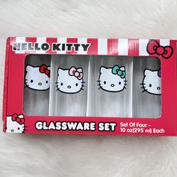 Hello Kitty Glassware Set New 
