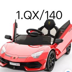 Ride on Car for Kids 12V Licensed Lamborghini Electric Vehicles Battery Powered Sports Car with Control, 2 Speeds, Sound System, LED Headlights and Hy