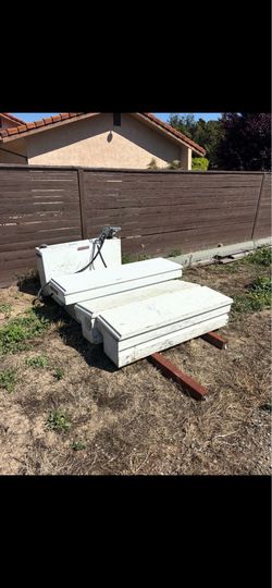 Weatherguard toolboxes and transfer tank