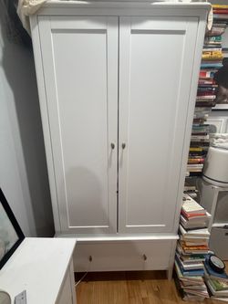 White IKEA wardrobe