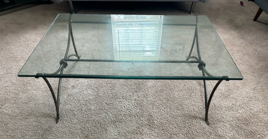 Glass & Metal Coffee Table