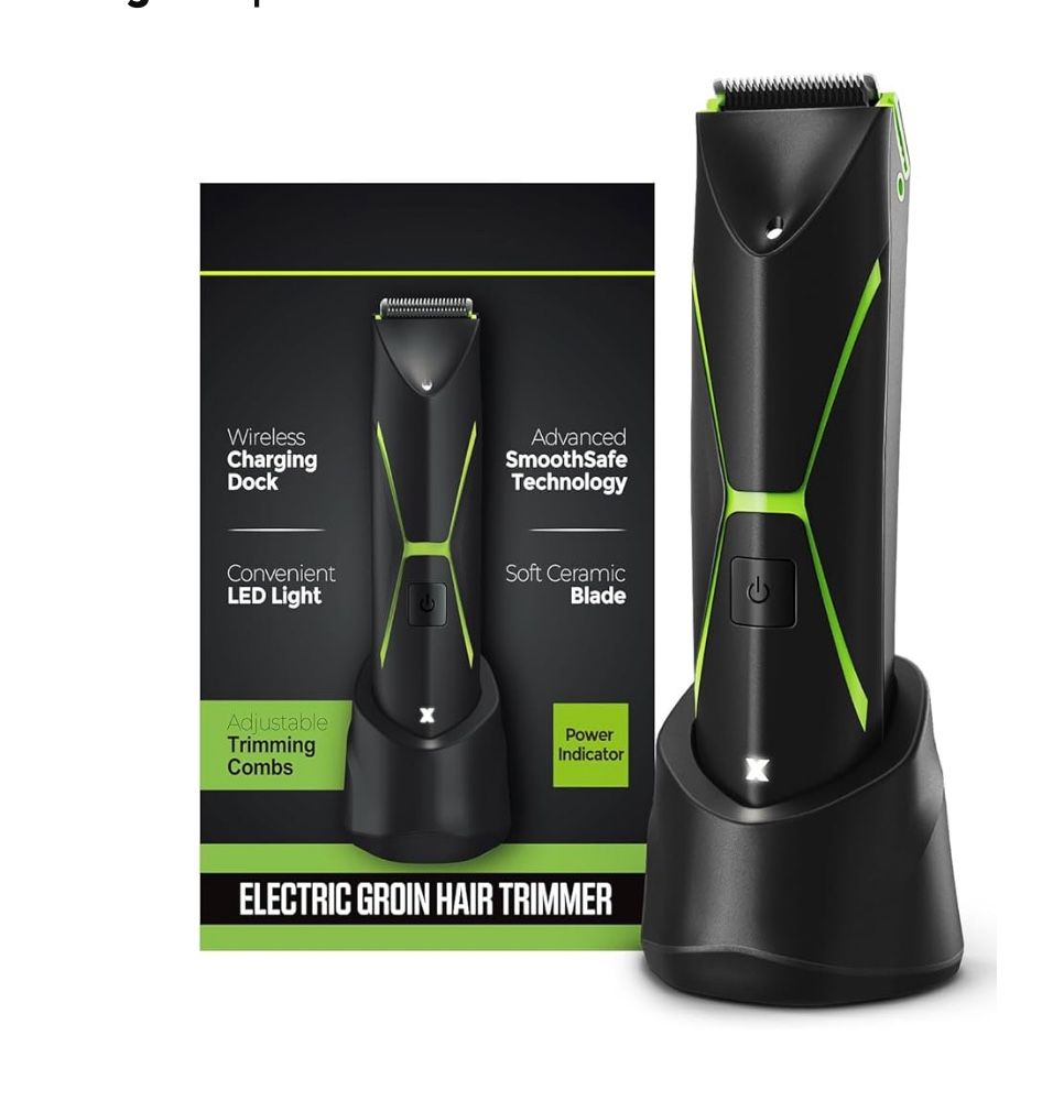 Brandnew Electric Body Hair Trimmer for Men: Manscape Ball Trimmer Waterproof Pubic Hair Groomer Cordless Rechargeable Groin Shaver Replaceable Blade
