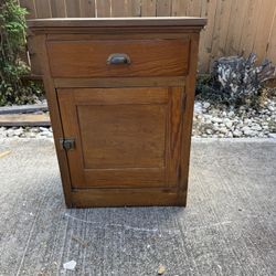 Vintage Solid Wood Cabinet / Rustic Storage Cabinet – 