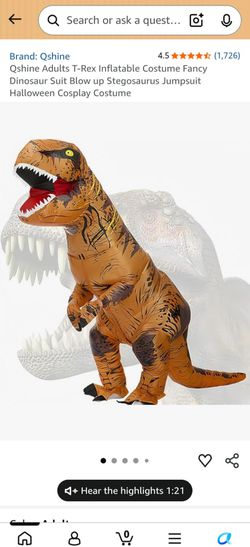 Inflatable Dinosaur Suit