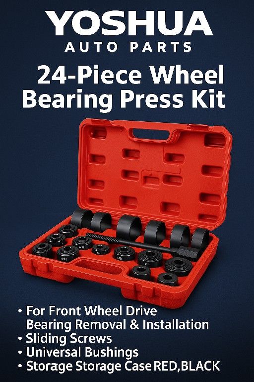 Orion Motor Tech 24pc Wheel Bearing Press Puller Kit – Universal FWD Tool Set – NEW / Open Box
