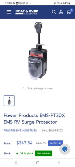 Progressive Management RV Toyhauler 5th Wheel 30A Smart Surge Protectors