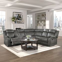 Brownish Gray Reclining Sectional ***Consumer Choice***