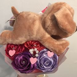 Vonito Ramo De 8 Rosas Eternas Con Osito 