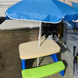 Toddler Picnic Table With Umbrella 