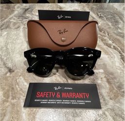 Ray-Ban Meta Headliner RW4009 Smart Glasses Black Bluetooth Wi-Fi Case