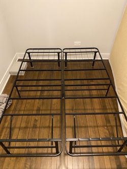 Full size bed frame. No boxspring required.