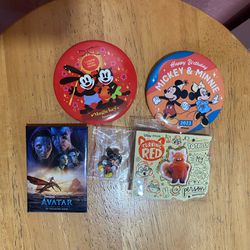 Disney Parks Magic Key Holder Buttons & RED PIN